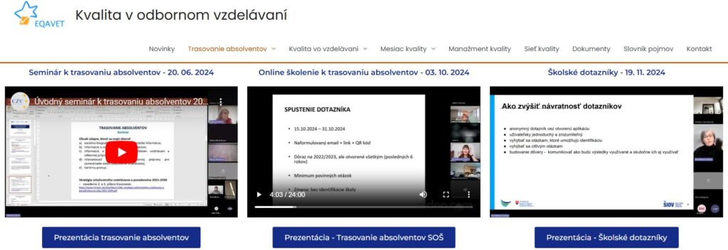 webinare trasovanie absolventov